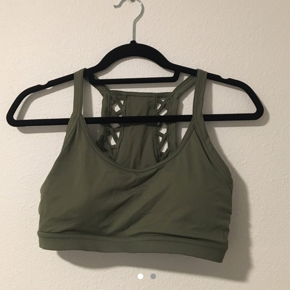 Green sports bra